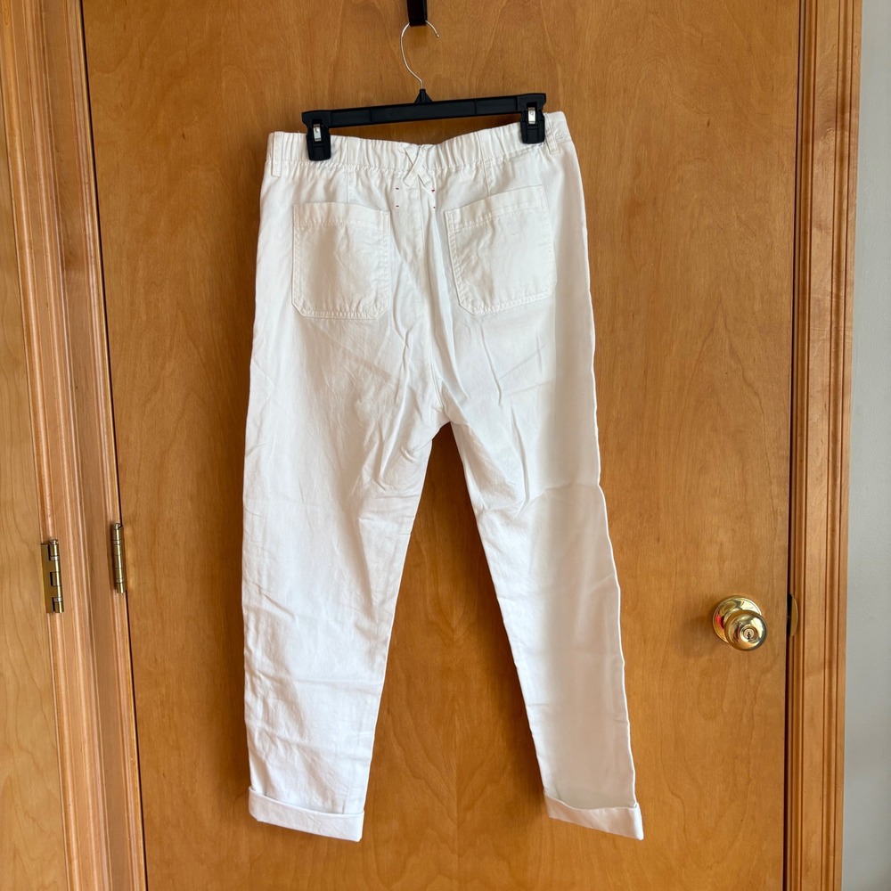Xirena Chino Pants Womens Size Small White Cotton Utility Patch Pocket Made USA - Picture 3 of 10